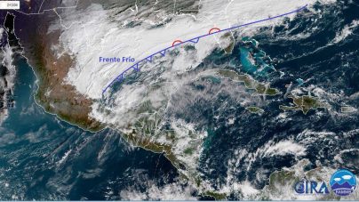 Frente frío estaría ingresando al Golfo de Honduras