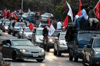 "Caravana de la insurrección" de la Alianza opositora en Honduras