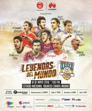 LAS LEYENDAS DEL FÚTBOL MUNDIAL VISITARÁN HONDURAS