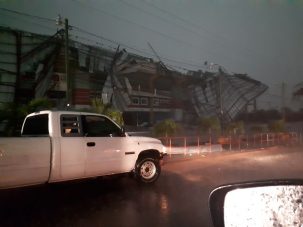 Fuerte aguacero provoca serios daños al Estadio Juan Ramón Brevé de Juticalpa
