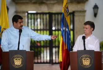 Maduro llama "imbécil" a Santos porque no reconocerá resultados de presidenciales