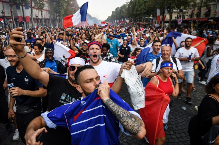 Explosión de júbilo en toda Francia para celebrar la segunda Copa del Mundo