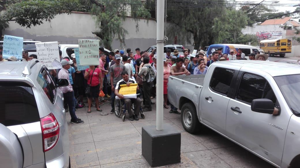 Pobladores de Reitoca vuelven a manifestarse en contra de hidroeléctrica