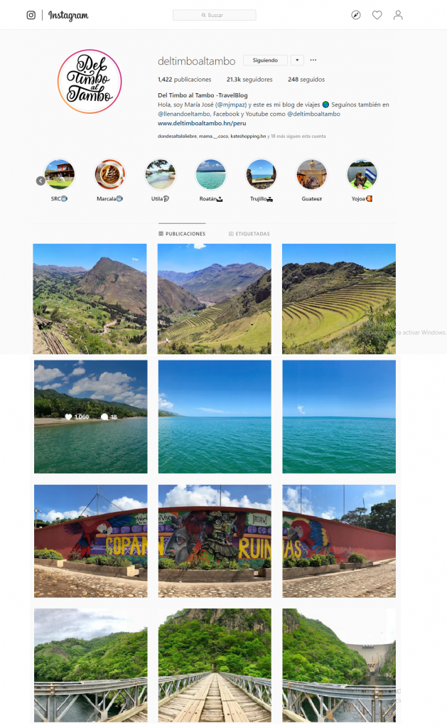 Página oficial de "Del Timbo al Tambo", en Instagram