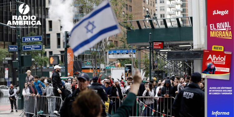 Simpatizantes de Palestina y de Israel se manifiestan en diversas ciudades de EE.UU.
