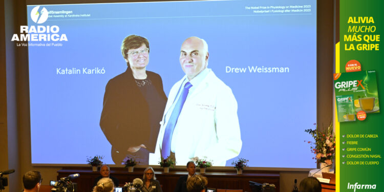 Nobel de Medicina para Karikó y Weissman por sus investigaciones en la vacuna contra covid