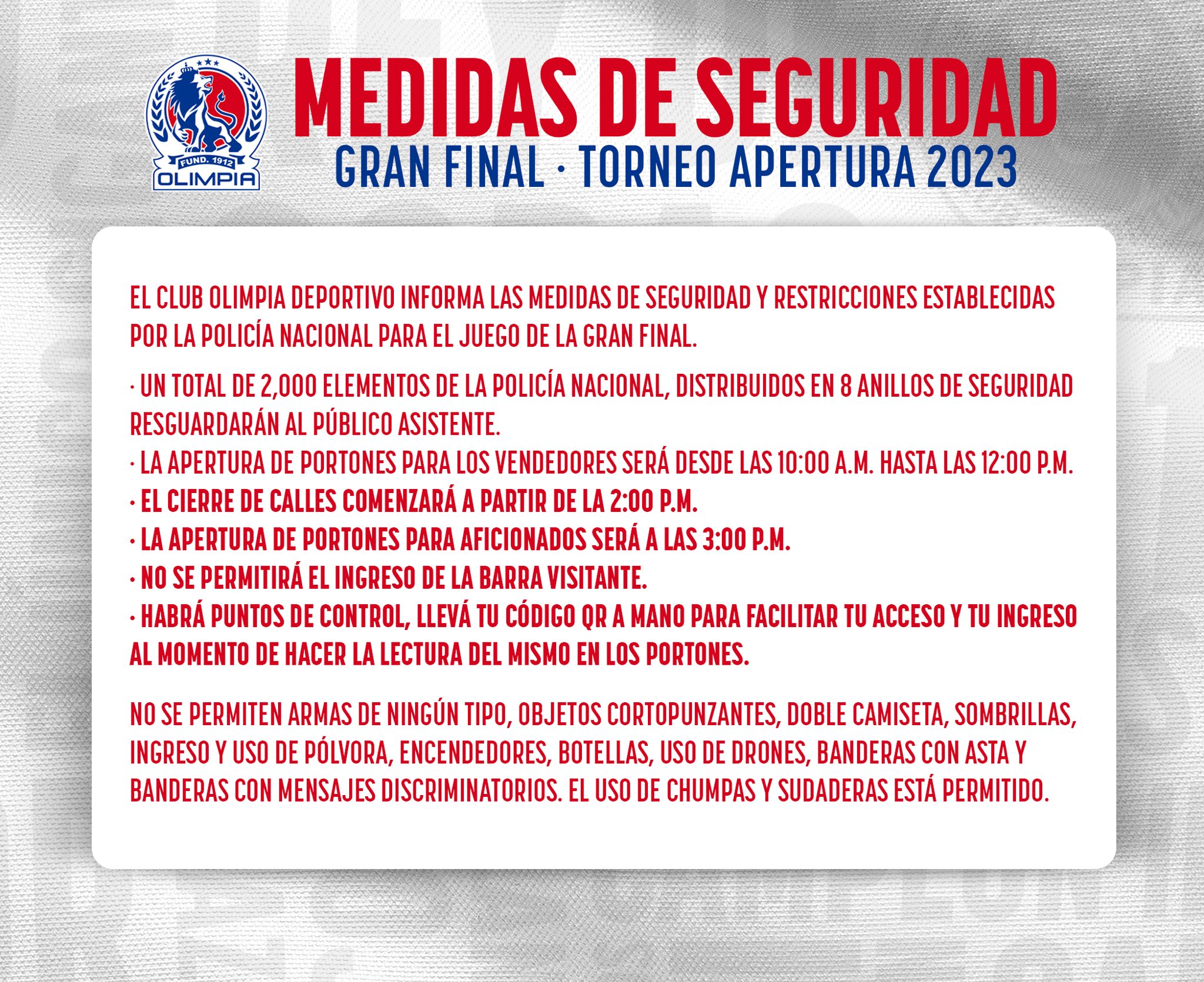 Medidas de seguridad