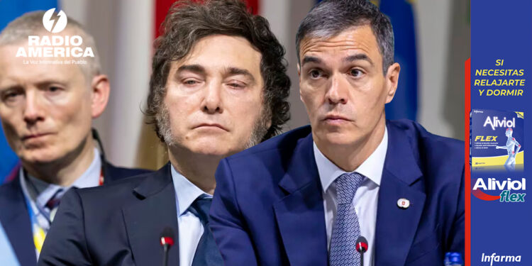 Javier Milei y Pedro Sánchez_radioamerica jpg
