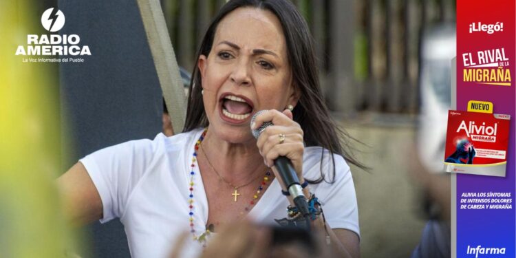 María Corina Machado denuncia que oficiales militares difunden una «información falsa»