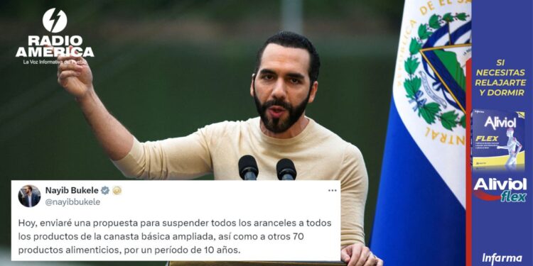 El Salvador suspenderá «todos» los aranceles a alimentos de la canasta básica, dice Bukele