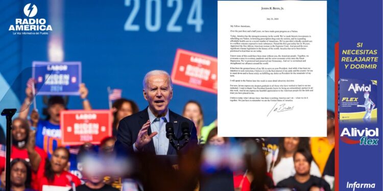 Texto íntegro de la carta de Joe Biden con que abandona la carrera presidencial