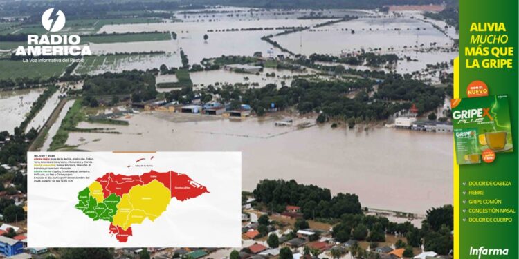 Alerta roja en sur de Honduras, fronterizo con El Salvador y Nicaragua, por tormenta Sara