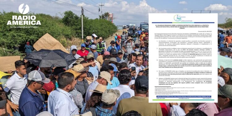 CONADEH se pronuncia sobre medidas restrictivas del derecho a la Protesta Social