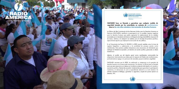 Preocupa a ONU posible «impacto negativo» de medidas en protestas pacíficas en Honduras