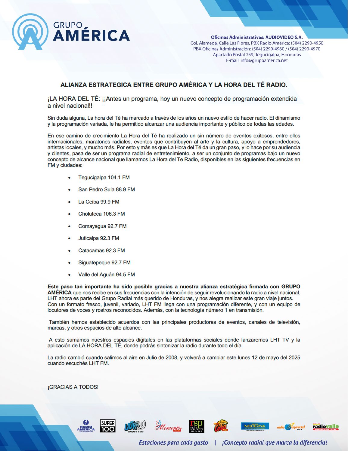 Alianza estratégica Grupo América y La Hora del Té