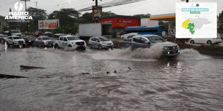 COPECO declara alerta amarilla y mantiene verde por 48 horas