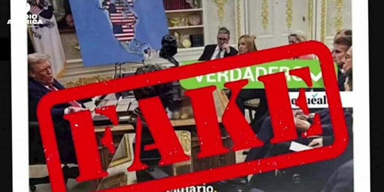 Venezuela tilda de "fake" el mapa compartido por Trump con bandera estadounidense