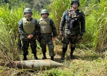 FFAA encuentra bomba de racimo de fabricación Rusa de 250 libras en Olancho
