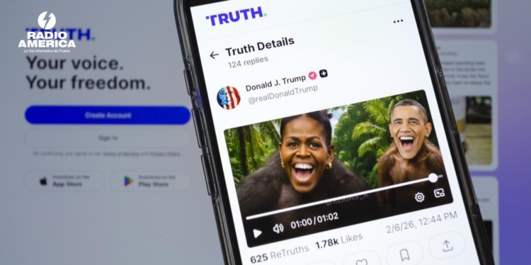 Cuenta de Trump en Truth Social retira el video en el que los Obama aparecen como simios