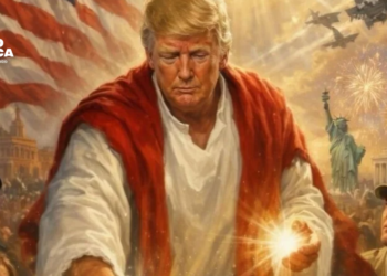 Trump elimina la imagen que publicó representado como Jesús tras críticas por blasfemia