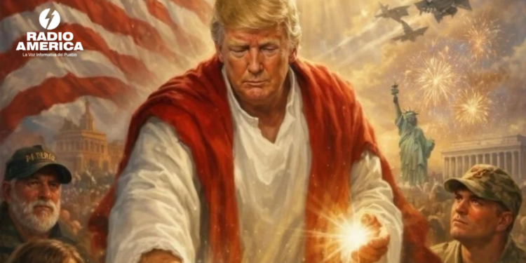 Trump elimina la imagen que publicó representado como Jesús tras críticas por blasfemia
