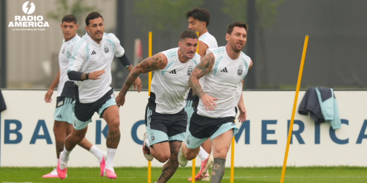 Argentina aún no cancela su entrenamiento tras parar la lluvia
