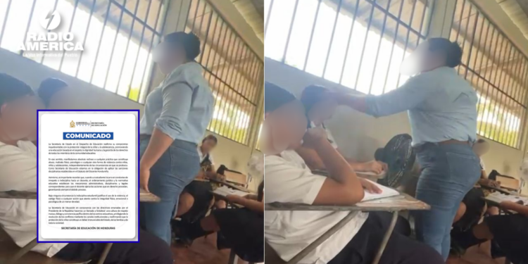 Secretaría de Educación anuncia acciones contra maestra que golpeó a una estudiante en Yoro